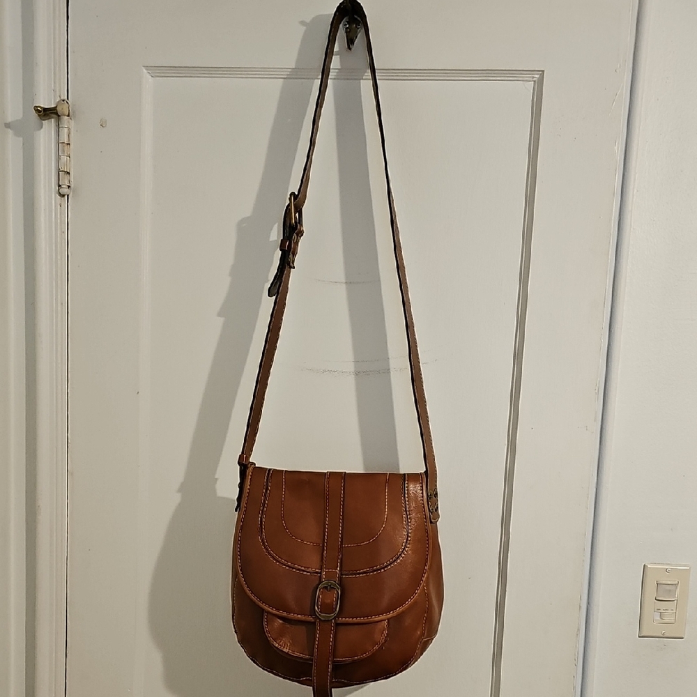 Patricia Nash Brown Leather Crossbody Bag